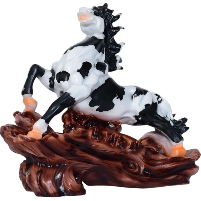 Climbing Black & White Horse