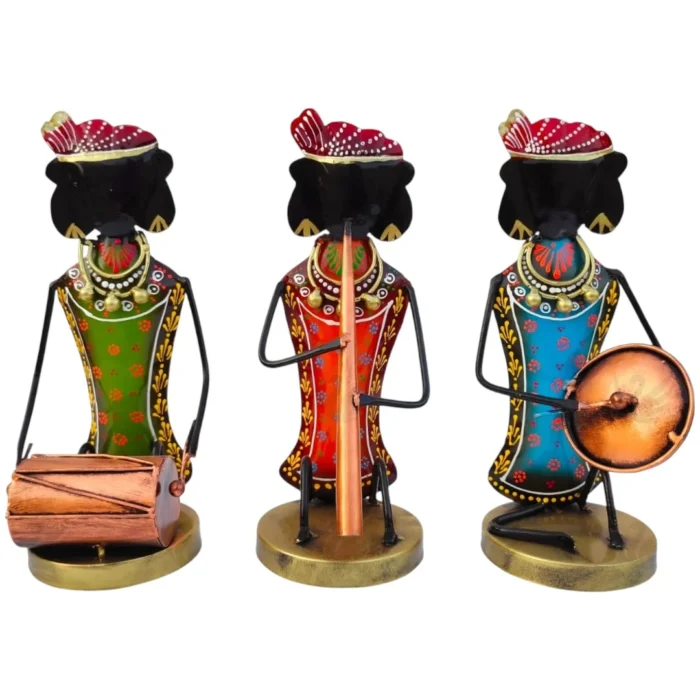 Iron Dholak Musicians (Set of 3)