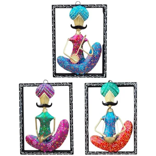 Wall Decor- Iron Goda Musicians Frame (set of 3)