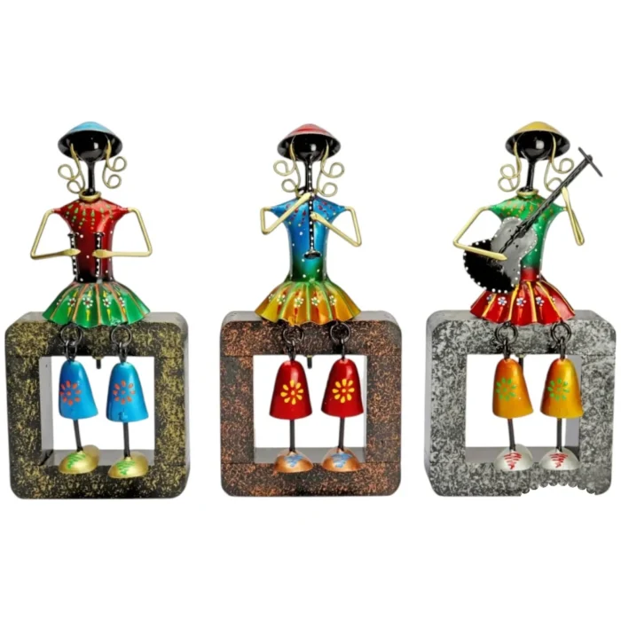 Mini Doll on Wooden Stand (Set of 3)