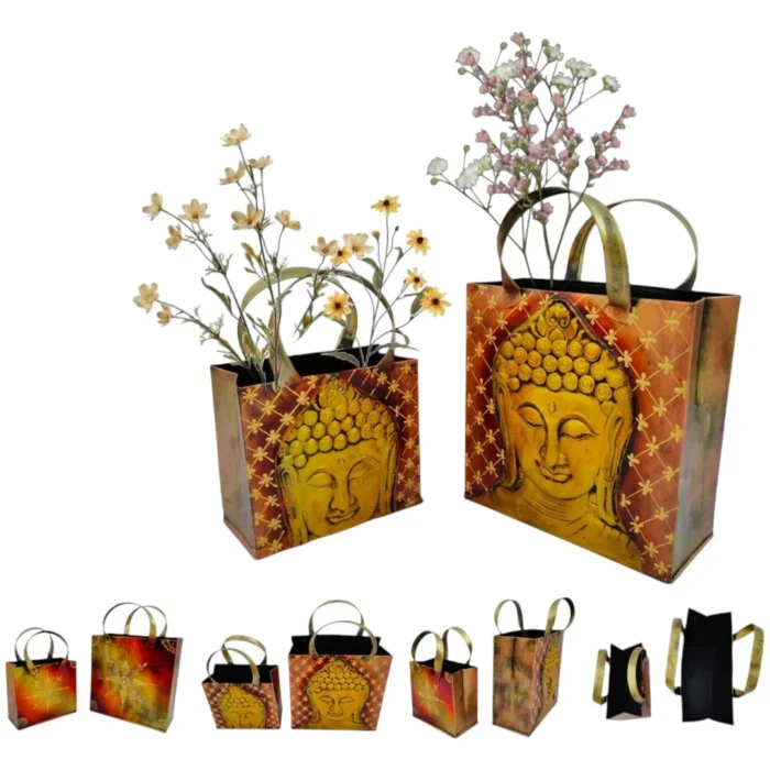 Iron Buddha Basket (Set of 2) Square