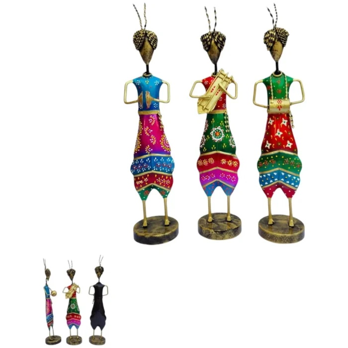 Iron Wire Head Musicians (Set of 3)